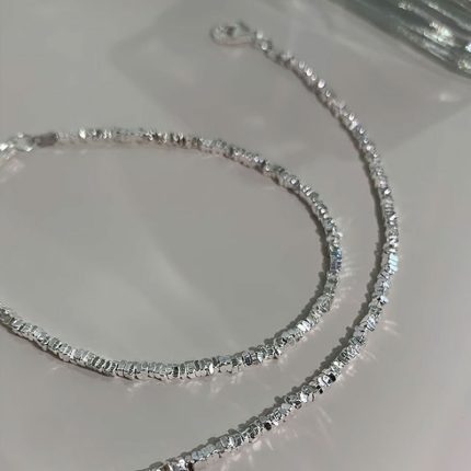 925 Sterling Silver Broken Silver Bracelet - Image 5