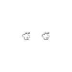 999 Fine Silver Lucky Four Leaf Clover Stud Earrings