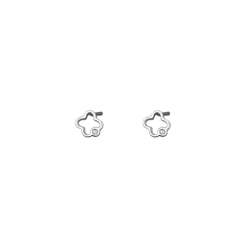 sg-11134201-8257u-ms4c99ecdl3b9f 999 Fine Silver Lucky Four Leaf Clover Stud Earrings - Image 1