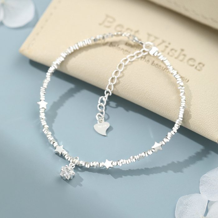 999 Fine Silver Broken Silver Star Bracelet - Image 6