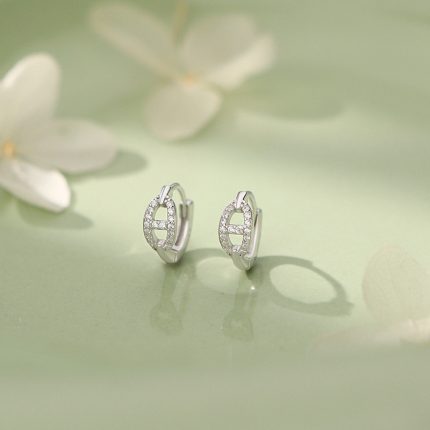 999 Fine Silver Personalized Pig Nose Hoop Earrings - Image 5
