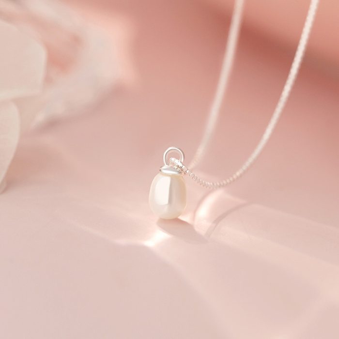 925 Sterling Silver Pearl Necklace - Image 3