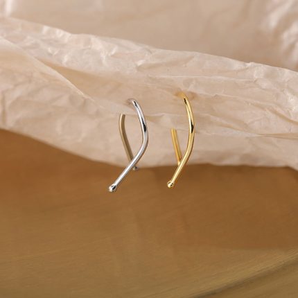 925 Sterling Silver Stud Earrings,New Trendy Minimalist Small Earrings for Women - Image 3