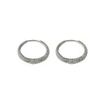 Full 925 Sterling Silver Galaxy Like Hoop Earrings