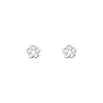 999 Fine Silver Sweet Floral Stud Earrings