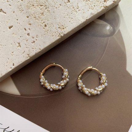 925 Sterling Silver Korean Style Unique Design Premium Circle Hoop Earrings - Image 4