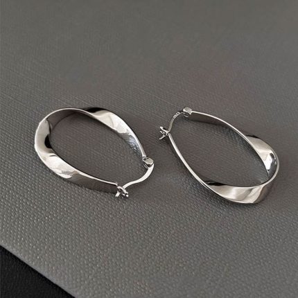 925 Sterling Silver Hoop Earrings - Image 4