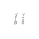 999 Fine Silver Summer Bestseller Teardrop CZ Stud Earrings