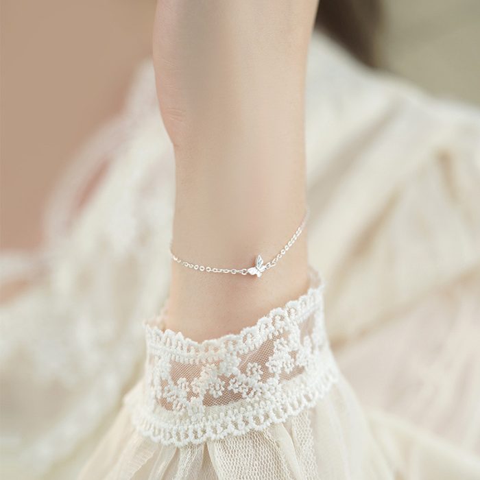 999 Fine Silver Butterfly Bracelet - Image 2