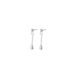 999 Fine Silver Teardrop Tassel Stud Earrings