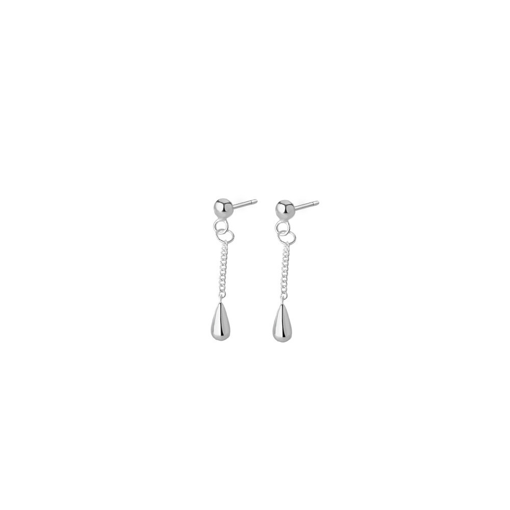 sg-11134201-8258c-ms4c97wqvldy46 999 Fine Silver Teardrop Tassel Stud Earrings - Image 1