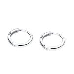 999 Fine Silver Minimalist Hoop Earrings