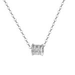 999 Fine Silver Pave CZ Slim Waist Necklace