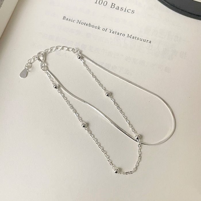 925 Sterling Silver Double Layer Bracelet - Image 4