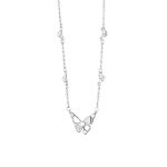 999 Fine Silver Fresh Hollow Butterfly Necklace