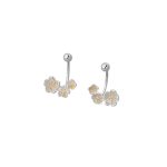 999 Fine Silver Elegant Vintage Bloom Stud Earrings
