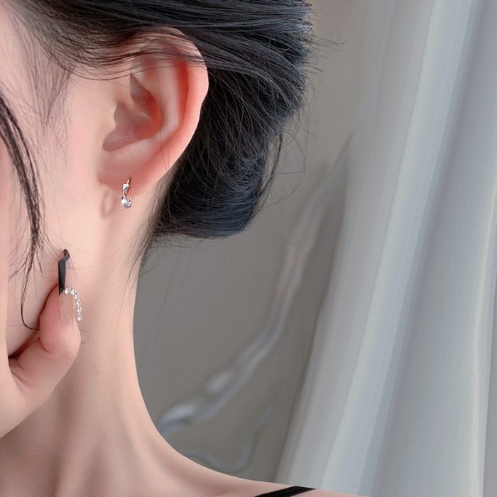 999 Fine Silver Möbius Hoop Earrings - Image 4