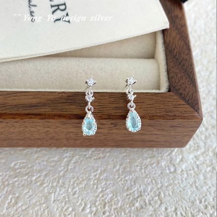 999 Fine Silver Summer Bestseller Teardrop CZ Stud Earrings - Image 6