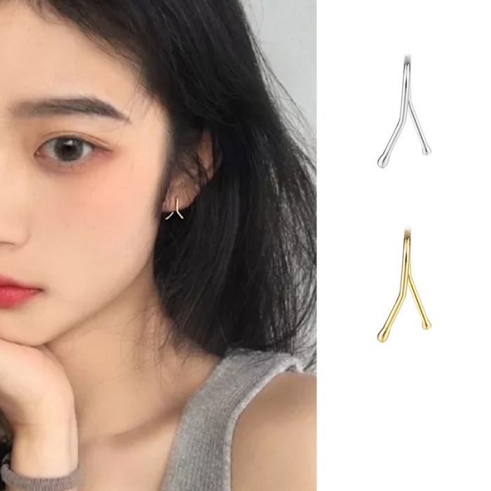 925 Sterling Silver Stud Earrings,New Trendy Minimalist Small Earrings for Women - Image 2