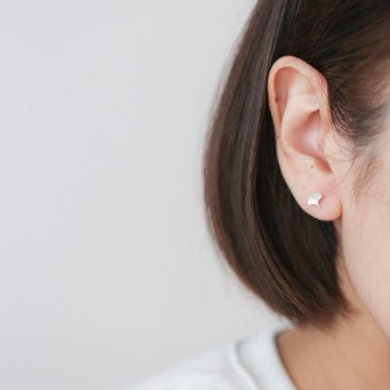 925 Sterling Silver Fresh Ginkgo Leaf Stud Earrings - Image 4