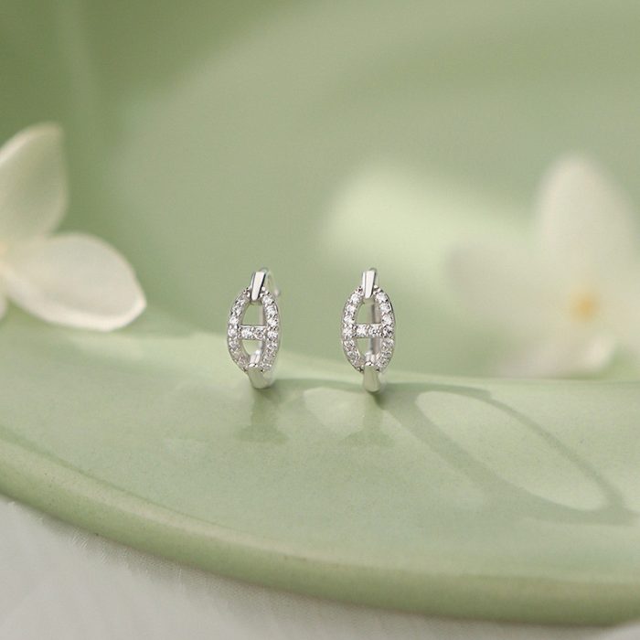 999 Fine Silver Personalized Pig Nose Hoop Earrings - Image 4