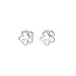 999 Fine Silver Forest Floral Stud Earrings