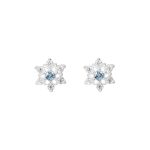 999 Fine Silver Snowflake Tassel Stud Earrings
