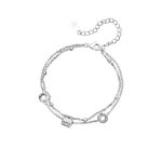 999 Fine Silver Double Layer Slim Waist Bracelet