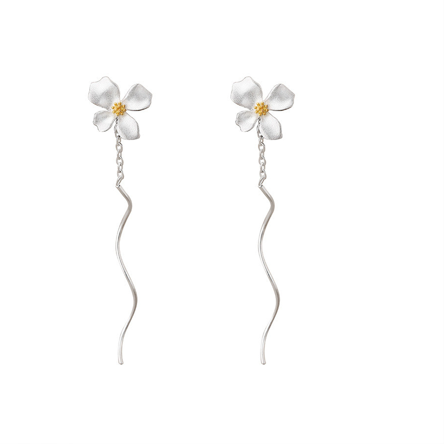 sg-11134201-8258y-ms4c9pfenls233 999 Fine Silver Gardenia Threader Earrings - Image 1