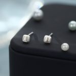 999 Fine Silver Heart Daily Geometric Stud Earrings