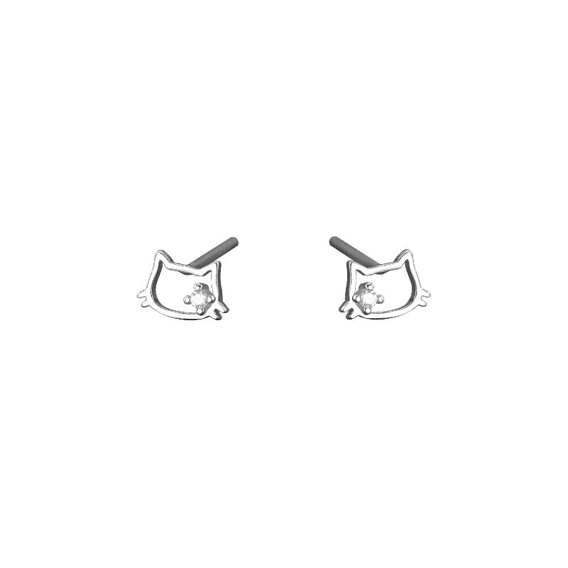 sg-11134201-82593-ms4c97zs1udd9e 999 Fine Silver Cat Stud Earrings - Image 1