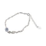 925 Sterling Silver Gorgeous Cushion Aquamarine Bracelet