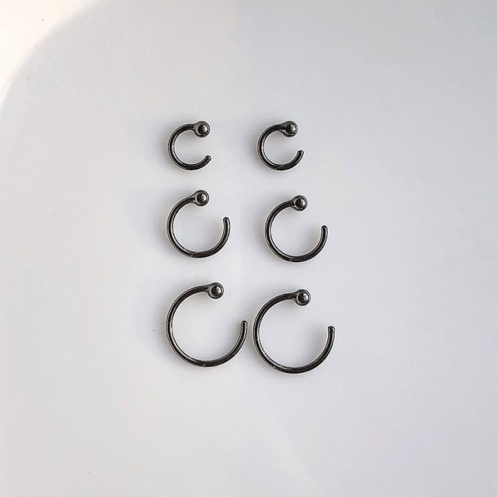 925 Sterling Silver Round Ball Hoop Earrings - Image 4