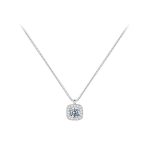 925 Sterling Silver Square CZ Necklace