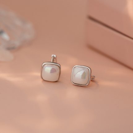 999 Fine Silver Pearl Hoop Earrings - Image 3