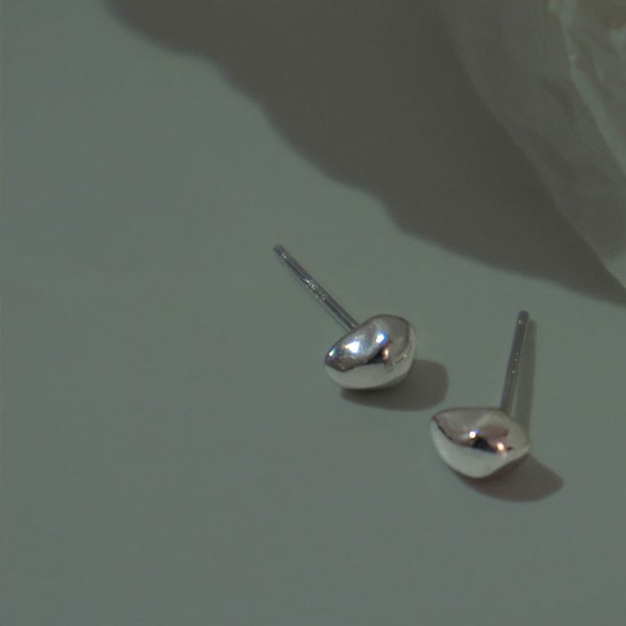 925 Sterling Silver Meteorite Small Stud Earrings - Image 4