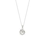 999 Fine Silver Twisted Sparkling CZ Necklace