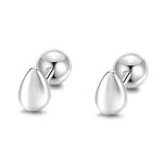 999 Fine Silver Polished Ball Stud Earrings
