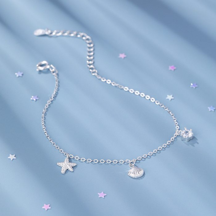 999 Fine Silver Girly Starfish Shell Bracelet - Image 5