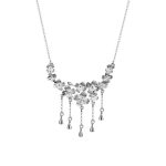Summer New 999 Fine Silver New Chinese Style Floral Tassel Necklace
