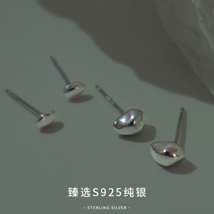 925 Sterling Silver Meteorite Small Stud Earrings - Image 3