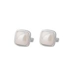 999 Fine Silver Pearl Hoop Earrings