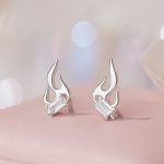 925 Sterling Silver Exquisite Flame Stud Earrings