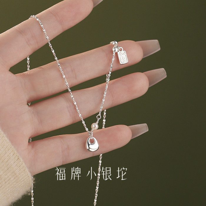 999 Fine Silver Chubby Fortune Tag Necklace - Image 3