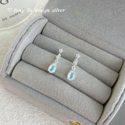 999 Fine Silver Summer Bestseller Teardrop CZ Stud Earrings - Image 5