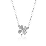 999 Fine Silver Four Leaf Clover Necklace