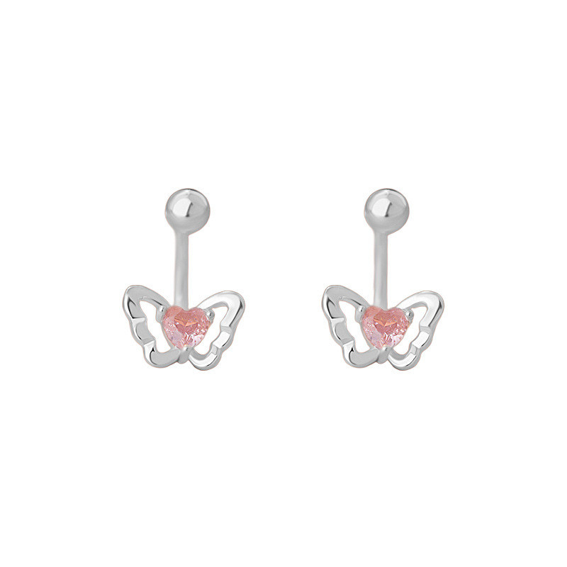 sg-11134201-8259q-ms4c9b1xhslg93 999 Fine Silver Pink Heart Modern Stud Earrings - Image 1