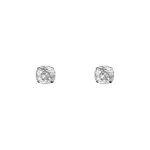 999 Fine Silver Rose Cut CZ Stud Earrings