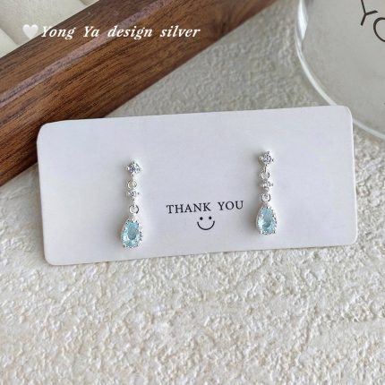 999 Fine Silver Summer Bestseller Teardrop CZ Stud Earrings - Image 4