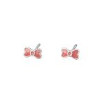 999 Fine Silver Bow Stud Earrings
